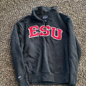ESU- Jansport/ Black red quarter Zip-Up crew neck